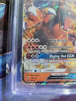Pokemon TCG Charizard GX Holo Ultra Rare Burning Shadows 20/147 CGC 10 Gem Mint - Image 2
