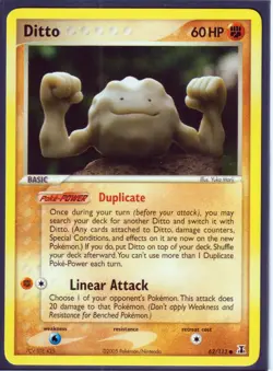 VINTAGE 2005 POKEMON DITTO (Geodude) 62/113 Ex DELTA SPECIES-REGULAR-NM/LP (G12) - Image 1