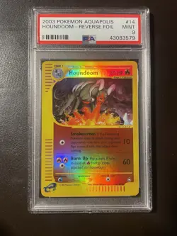 PSA 9 Houndoom Reverse Holo - 14/147 - Aquapolis - Pokemon - Read Description - Image 1