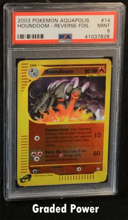 Pokemon Aquapolis Reverse Holo Houndoom CGC 9 Reverse Foil (7828) #14 - Image 1