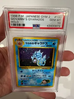 PSA 10 Gem Mint Pokemon Giovanni's Gyarados Gym 2 130 Holo - Image 1