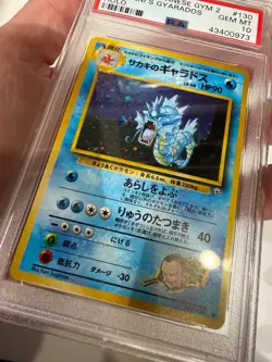 PSA 10 Gem Mint Pokemon Giovanni's Gyarados Gym 2 130 Holo - Image 5