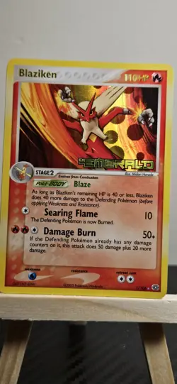 Pokemon TCG Blaziken EX Emerald Holo #1/106 exEmerald Stamped - Image 3