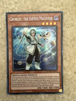 Crowley, the Gifted Magistus BLMM-EN044 Secret Rare 1st Edition NM Yu-Gi-Oh! - Image 1