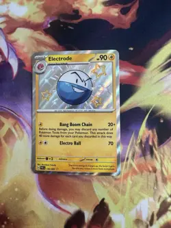 Pokemon TCG 2024 Sv: Paldean Fates Electrode 134/091 Shiny Rare Holo Card NM - Image 1