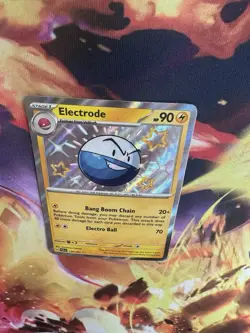 Pokemon TCG 2024 Sv: Paldean Fates Electrode 134/091 Shiny Rare Holo Card NM - Image 3