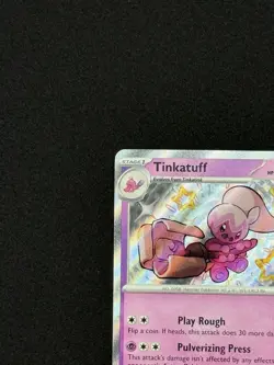 Tinkatuff 166/091 SV: Paldean Fates Shiny Rare Holo NM Pokemon Card - Image 2