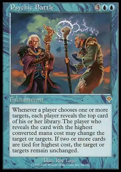 1x Psychic Battle - Foil Moderate Play, English Invasion MTG Magic - Image 1