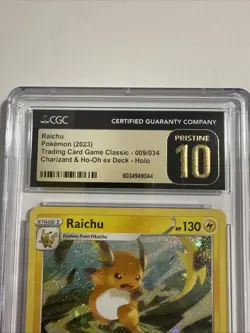 Pokemon TCG Raichu 009/034 Charizard & Ho-Oh Ex Deck CGC Pristine 10 - Image 2