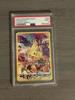 Pokemon Pikachu TCG Card Crown Zenith Secret Rare 160/159, PSA 9 - Image 1