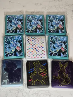Lot of 9 Random Packs of 65 Card Sleeves for Pokemon Pokemon - New Sealed - Image 1