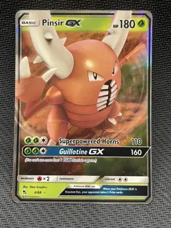 Pokemon Pinsir GX TCG Holo Card 6/68 Ultra Rare Hidden Fates - Image 1