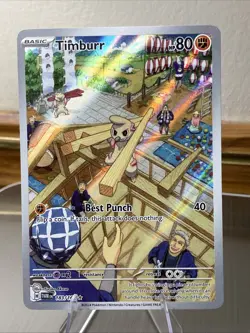 🔥 Timburr #183/167 Illustration Rare | Twilight Masquerade - 2024 Pokemon Card - Image 1