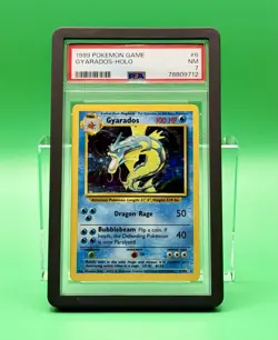 Pokemon Gyarados TCG Holo Rare Card 6/102 Base Set, Unlimited, PSA 7 NM - Image 1