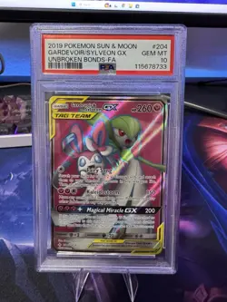 Pokemon 2019 Gardevoir/Sylveon GX Unbroken Bonds FA 204/214 Gem Mint PSA 10 - Image 1