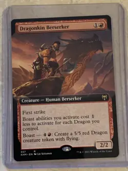 Extended Art Dragonkin Berserker - Kaldheim - Pack Fresh DDcards Magic Gathering - Image 1