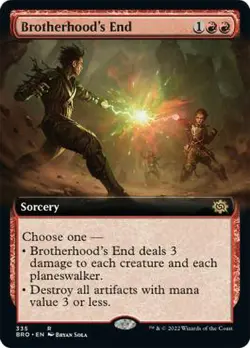 1x Brotherhood's End - Extended Art Light Play MTG Magic - Kid Icarus - - Image 1