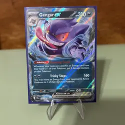 Pokemon TCG Gengar EX Double Rare Holo Card 104/162 Mint Condition - Image 1