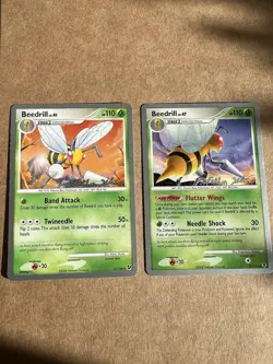 Pokemon Beedrill Worlds 2009 2 Regular 13/106 And 15/111 Near Mint Condition - Image 1