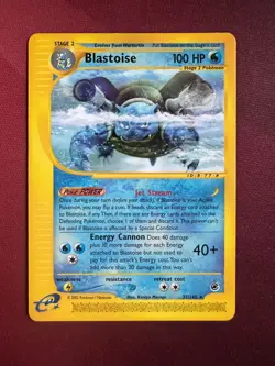 BLASTOISE 37/165 Expedition Base Set E-SERIES NON-HOLO rare Pokemon TCG card NM+ - Image 1