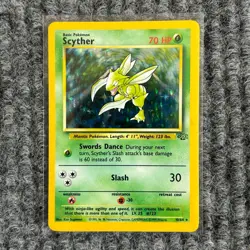 Vintage Pokemon Jungle Scyther 10/64 Holo Rare NM/Mint Unlimited - Image 1