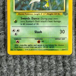 Vintage Pokemon Jungle Scyther 10/64 Holo Rare NM/Mint Unlimited - Image 5
