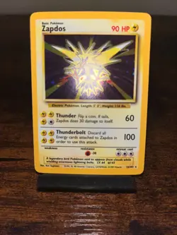 Zapdos Holo 16/102 Base Set Unlimited Pokemon Card NM/LP No Holo Scratches - Image 1