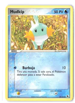 Pokemon SPANISH Mudkip - 59/109 Ruby and Sapphire LP Normal - Image 1
