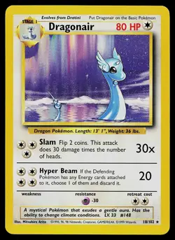 Pokemon Card - Dragonair Base Set 18/102 Rare - Image 1