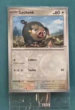 Lechonk (Pokemon Center Stamp Exclusive) 155/198 Holo; sealed Pokemon card - Image 1