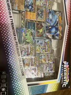Pokemon Prismatic Evolutions Lucario ex & Tyranitar ex Premium Collection Box - Image 3