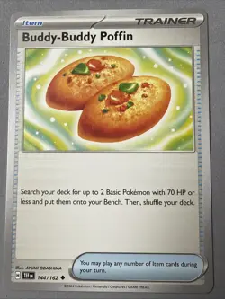 Pokemon TCG * SV Temporal Force * 144/162 Buddy-Buddy Poffin Uncommon * FRESH PK - Image 1