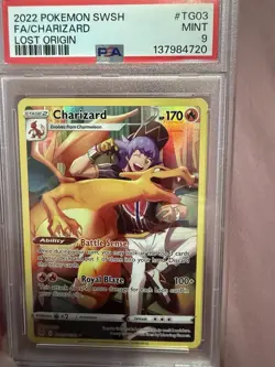 2022 Pokemon SWSH Lost Origin #TG03 FA Charizard PSA 9 MINT - Image 2