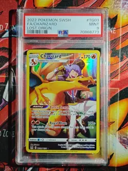 2022 Pokemon SWSH Lost Origin FA/Charizard #TG03/TG30 PSA 9 Mint - Image 1