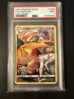 2022 Pokemon SWSH Lost Origin FA/Charizard #TG03/TG30 PSA 9 Mint - Image 1