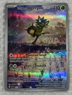 Pokemon TCG Teal Mask Ogerpon Pokemon Center Stamp Promo Twilight Mascarade - Image 1