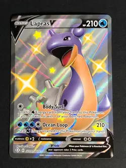 Lapras V SV110/SV122 Pokemon Shiny Holo Rare Shining Fates: Shiny Vault Card NM - Image 1