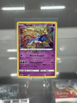 Pokemon TCG SWSH04: Vivid Voltage Zacian Card #082/185 Amazing Rare - Image 1