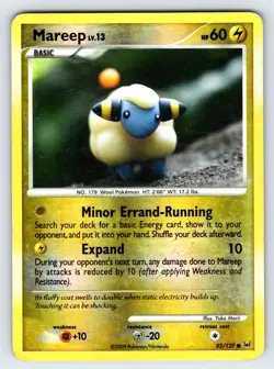 Mareep 82/127 2009 Platinum Set Pokemon Card TCG Yuka Morii Nintendo Common - Mp - Image 1