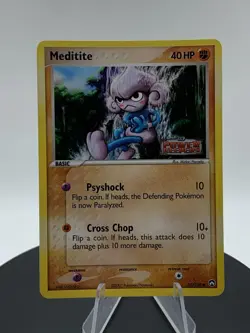 Pokemon TCG - Meditite 55/108 EX Power Keepers Stamped Holo Card - Image 4