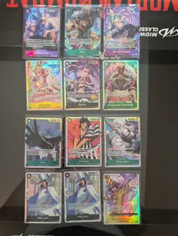 One Piece TCG CCG 12 Card Lot SR Rare English Near Mint Wednesday - Image 1