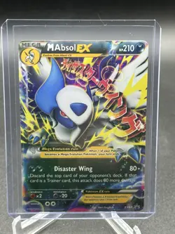 Pokemon TCG M Absol-EX XY XY63 Holo Promo Card LP - Image 1