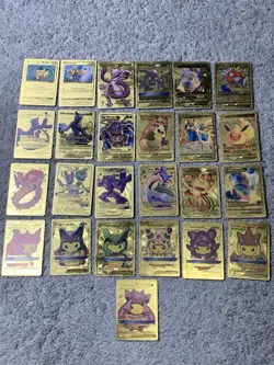 55 PCS Gold Foil Fan Art Cards Pack - VMAX GX TCG Rare, Collectible Gift Lot - Image 3