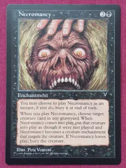 Magic The Gathering VISIONS NECROMANCY black card MTG - Image 1