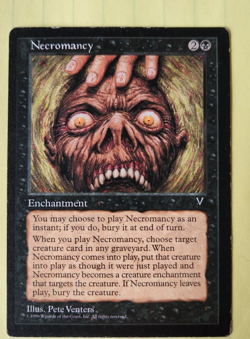 Necromancy Magic the gathering card english hp visions commander mtg enchantment - Image 1