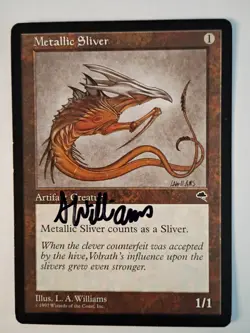 Magic The Gathering - 1x Signed Metallic Sliver (mtg) Tempest - Image 1