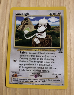 SMEARGLE 2001 POKEMON BLACK STAR PROMO CARD #32 NM - Image 1