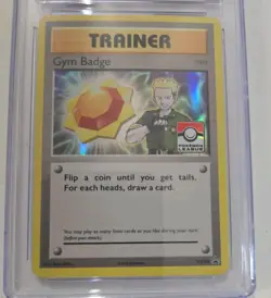 CGC 7 Gym Badge Lt. Surge Holo Promo Pokemon League 2016 Pokemon Card #XY205 - Image 2