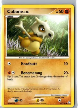 CUBONE 90/146 COMMON LEGENDS AWAKENED POKEMON LP - Image 1
