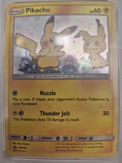 PSA 8 Pikachu Holo Promo #SM162 2019 Pokemon Black Star Team Up - Image 3